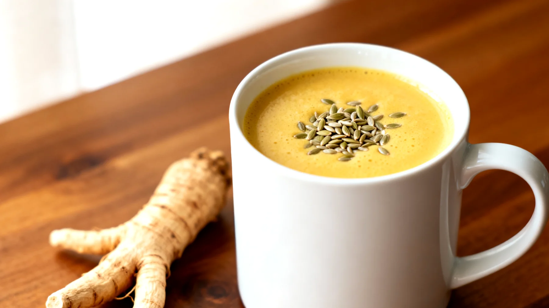 Ashwagandha-Latte mit Goldener Milch und Hanfsamen"