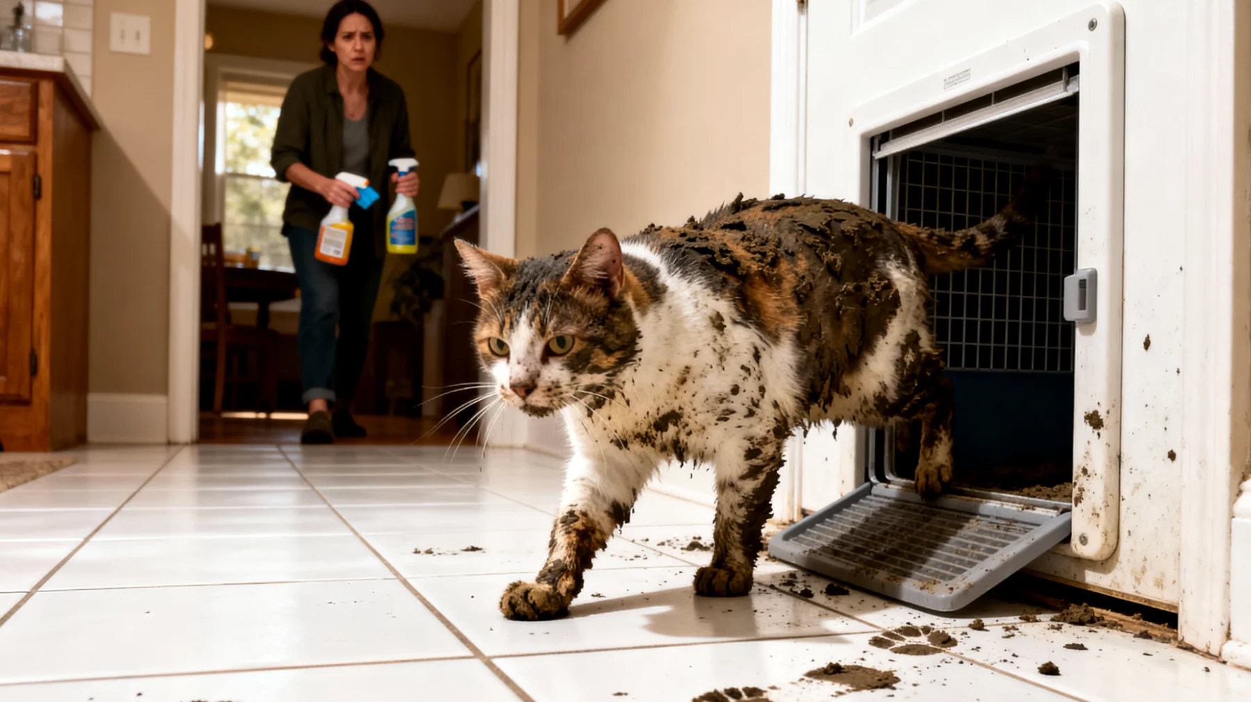 Katzen verbringen Zeit im Garten und bringen dadurch Schmutz, Parasiten und Bakterien ins Haus, was die Hygiene beeinträchtigt und zusätzliche Reinigungsmaßnahmen erfordert"
