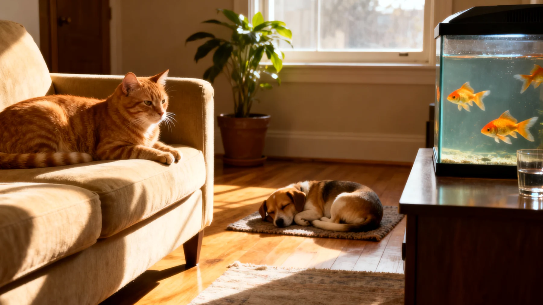 Katzen, die sich mit anderen Tieren das Zuhause teilen, zeigen oft Langeweile oder Frustration, weil ihre natürlichen Jagd- und Spielinstinkte nicht ausreichend stimuliert werden, während sie gleichzeitig Rücksicht auf andere Haustiere nehmen müssen"