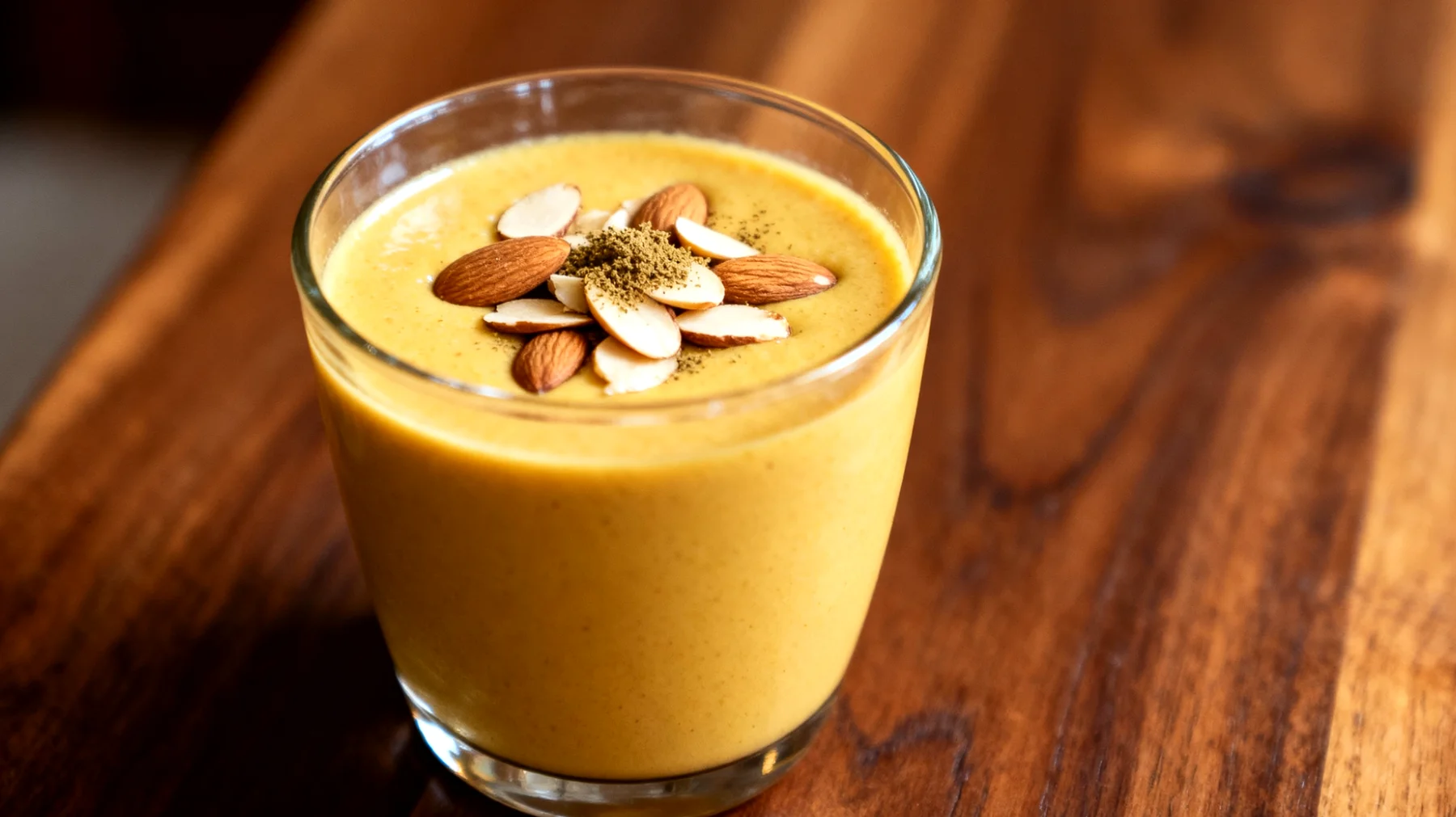 Ashwagandha-Milch mit Mandeln und Muskatnuss (Goldene Mondmilch)"