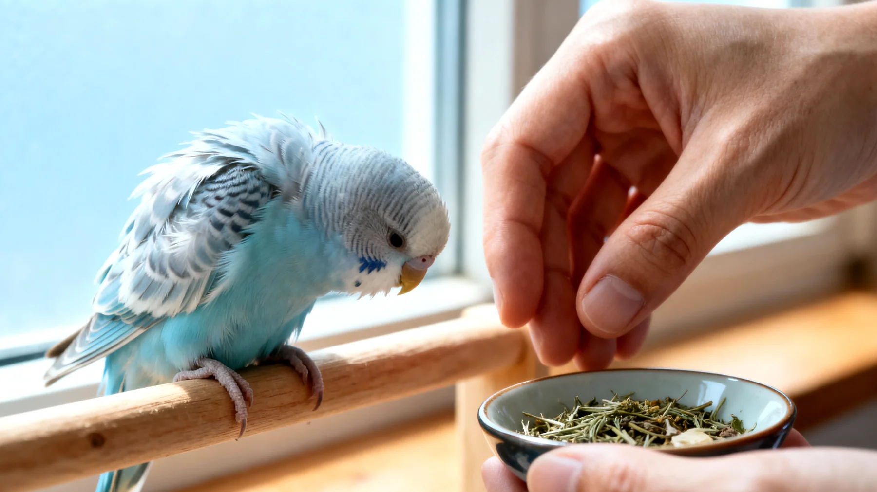 Junge Wellensittiche leiden häufig unter Verdauungsproblemen oder geschwächtem Immunsystem, und Halter suchen nach natürlichen, sanften Hausmitteln zur Unterstützung der Gesundheit ohne sofortige Medikamentengabe"