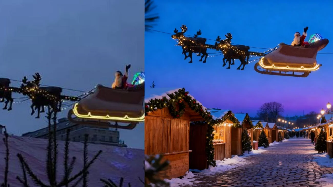 Weihnachtsmarkt Hamburg🦌🎅🏻 24. November -23. Dezember, jeden Tag um 16, 18, 20 Uhr✨️🎄 #hamburg #fyp #viral #fliegenderweihnachtsmann #fypシ゚viral🖤tiktok"